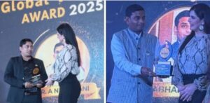 ग्लोबल विजनरी एवार्ड- 2025 से डाॅ अंजीव और प्रभाकर नवाजे गए।