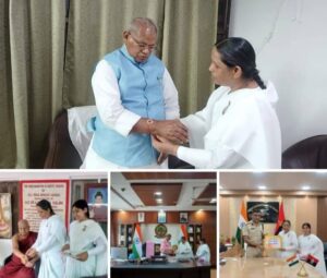 केन्द्रीय मंत्री, जीतन राम मांझी सहित कई प्रतिष्ठों को ब्रह्मकुमारी ने रक्षा सूत्र बांधे*
