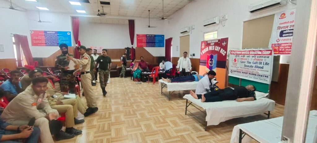 विशाल रक्तदान शिविर का सफल आयोजन।