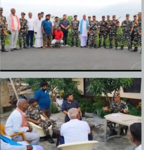 बैरागी सोनवर्षा पंचायत मे SSB (सशस्त्र सीमा बल )बगहा की बटालियन डीएसपी के साथ हुई बैठक, कई बिंदुओं पर हुई चर्चा।