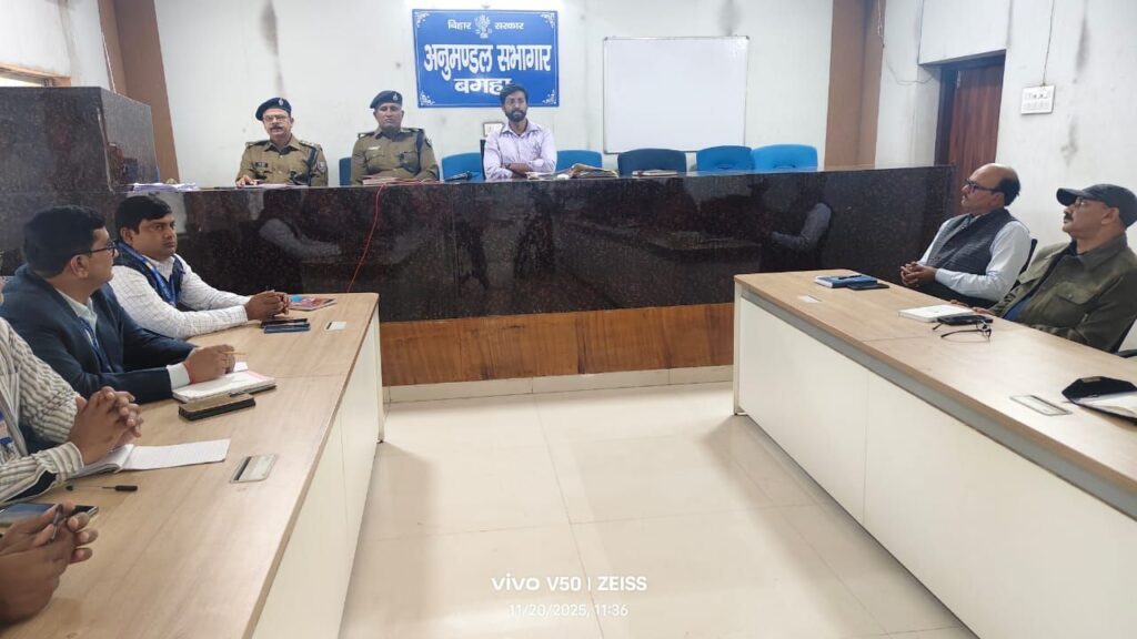 गन्ना पेराई सत्र 2025-26 को लेकर एसडीएम ने यातायात एवं अन्य विषय पर आला- अधिकारियों को दिए आवश्यक दिशा-निर्देश।