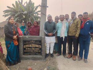 प्रमुख विजया सिंह ने पीसीसी सड़क व शौचालय का किया उद्घाटन