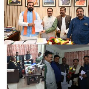 एनएच727शास्त्रीनगर बेलवनिया पुल निर्माण के लिए वाल्मीकिनगर सांसद डिप्टी सीएम और पथ मंत्री से मिले