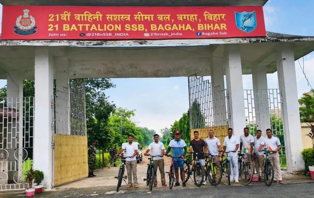 *सीमा सुरक्षा के साथ फिटनेस का संदेश, 40 किमी साइकिल चलाकर निकले एसएसबी जवान*