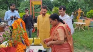 सहारा वृद्धाश्रम में गूंजा श्रीराम कथा का संदेश